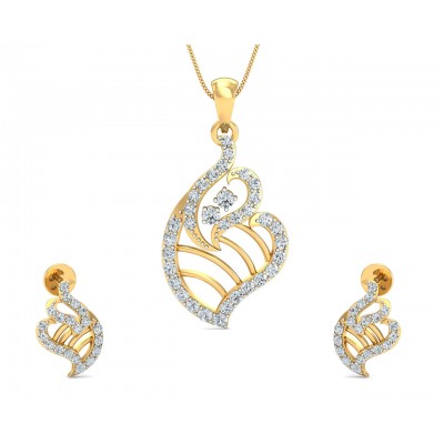 Talia Round Brilliant Diamond Pendant Set